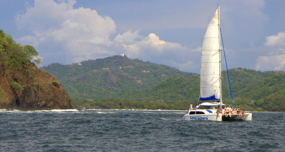 Our attractive catamaran, offering comfort and ease amidst the stunning natural views of the Pacific Ocean